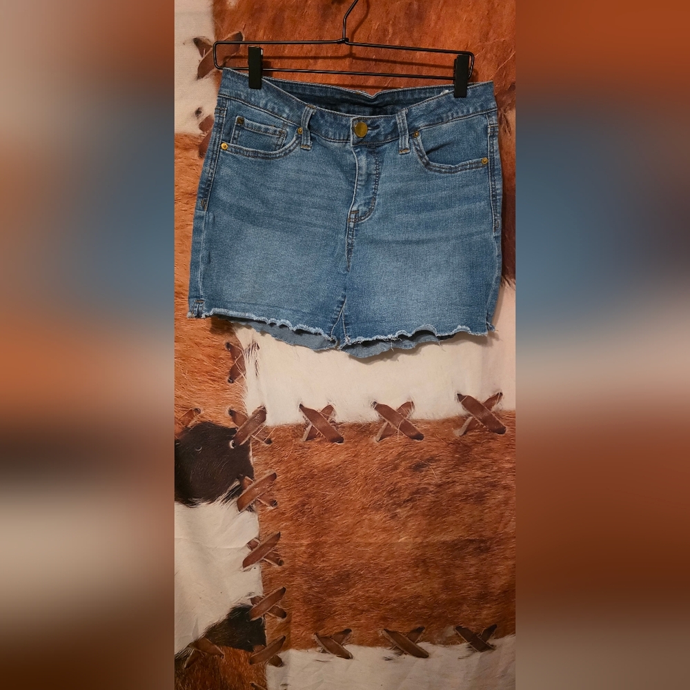 Seven7 Classic Blue Denim Mini Skirt